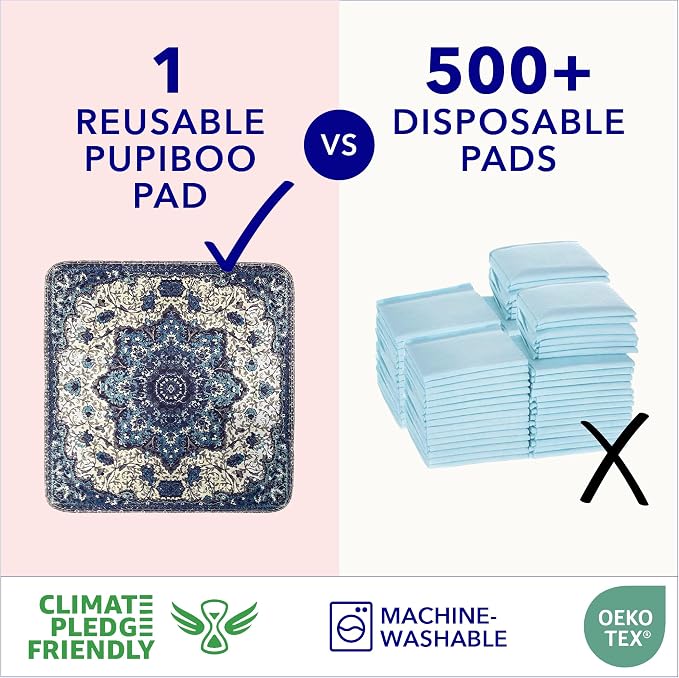 PUPIBOO Washable Pee Pads for Dogs and Cats - Super Absorbent Reusable Puppy Training Pads - 100% Waterproof, Leak-Proof & Non-Slip Whelping Pads for Pet Housebreaking - Image 4