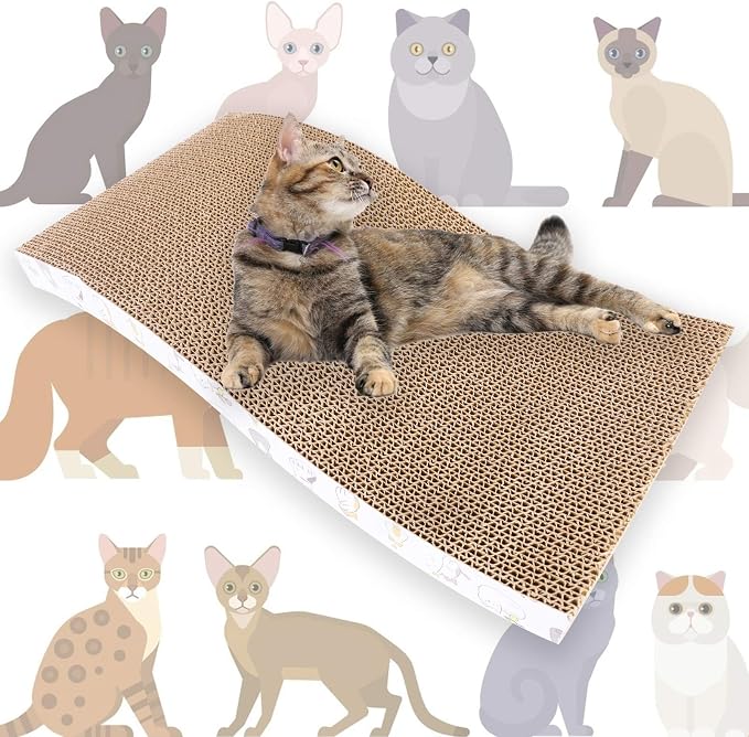 PatiencET 3 Pack Cat Scratcher Pad Recycle Corrugated Cat Scratching Pad | Type S, Scratching and Lounging, Furniture Protector - Image 6