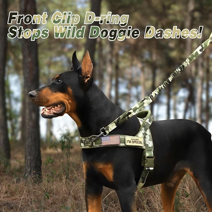 Forestpaw No Pull Dog Harness with Large Handle,Comfortable,XL,Camo Green | Adjustable Fits Chest 32-39",80-110 lbs,Slip On,Quick Release Buckle,Easy Control,Soft Padded,for Large Dogs Walking Training - Image 3