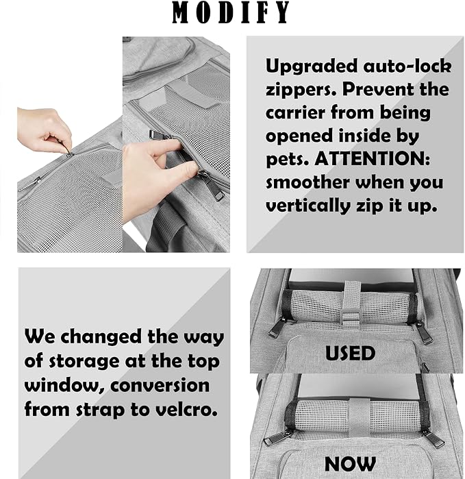 GAPZER Pet Carrier for Large Cats up to 20lbs Soft-Sided Privacy Protection | Pet Crate for Medium to Big Kitten Small Puppy Transport, Washable Dog Cloth Carry Bag Home Outdoor Car Travel, Vet Visits - Image 3