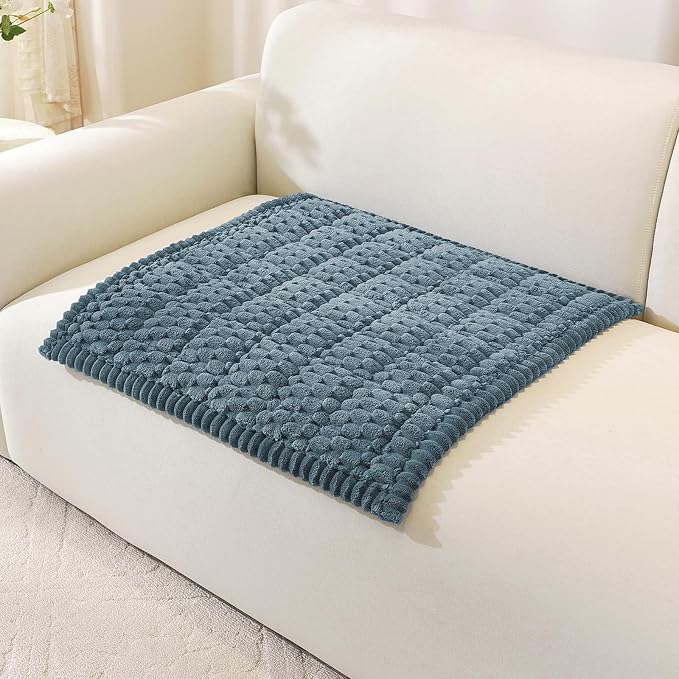 OstepDecor Couch Cover for Dogs, Washable Non Slip Sofa Cover for Pets | Soft Couch Covers for Sofa, Loveseat and Sectional, Furniture Protector Against Pet Hair & Dirt (27.6" x 27.6", Blue) by OstepDecor
