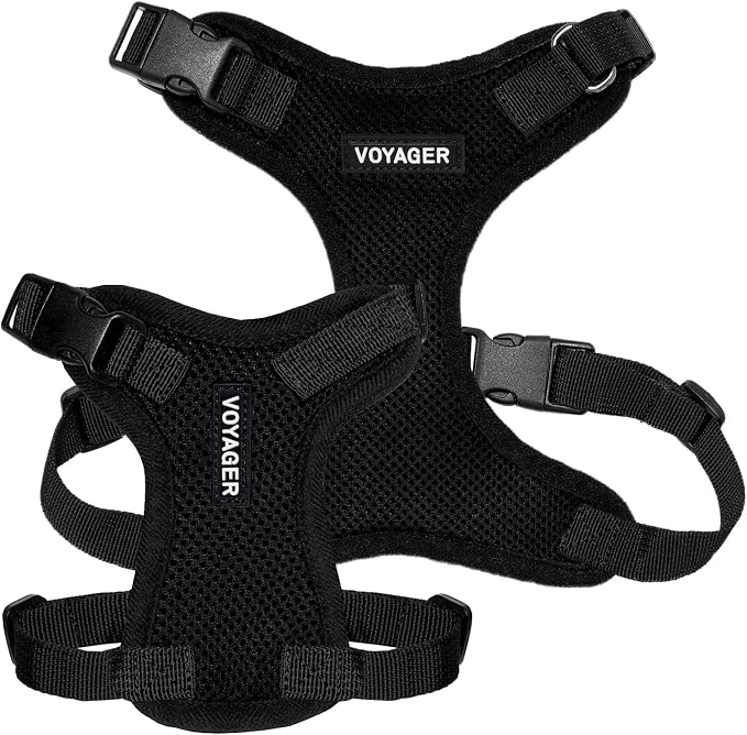 Voyager Step-in Lock Dog Harness - Black, X-Small | 13 - 16" in Chest, Adjustable, Breathable Air Mesh, Lightweight for Daily Walks, Strong Clips, Heavy Duty D-Ring - Image 6