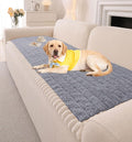 OTOB Couch Covers for Sofa Pet Friendly, Washable & Non Slip Fuzzy Dog Couch Cover Sofa Slipcovers Love Seat, Soft Plush Cozy Furniture Protector Cushion Mat, All Seasons (Light Gray, 27.6" x 59.1") by OTOB