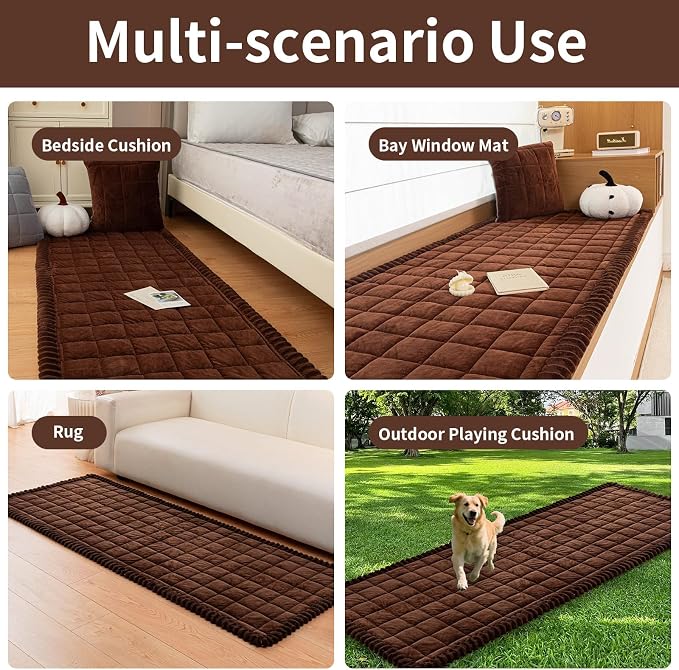 Couch Covers for Dogs, Pet Couch Covers for 23 Seater, Couchs Protector for Dogs, Sofa Cover for Pets Washable, Dog Cover for Couch, Velvet Couchs Protector for Pets(1PC,Dark Brown,27.6"×82.6") - Image 4