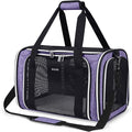 BAGLHER Pet Travel Carrier, Cat Carriers Dog Carrier for Small Medium Cats Dogs Puppies, Airline Approved Small Dog Carrier Soft Sided, Collapsible Puppy Carrier, Purple by BAGLHER