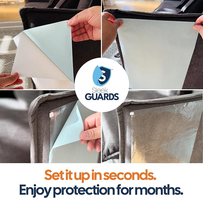Cat Scratch Furniture Protector, 12-Pack Double-Sided Couch Protector from Cat Claws — Sticky Anti-Scratch Training Tape Sheets for Sofa, Door & Corner, Clear Cat Deterrent - Image 3
