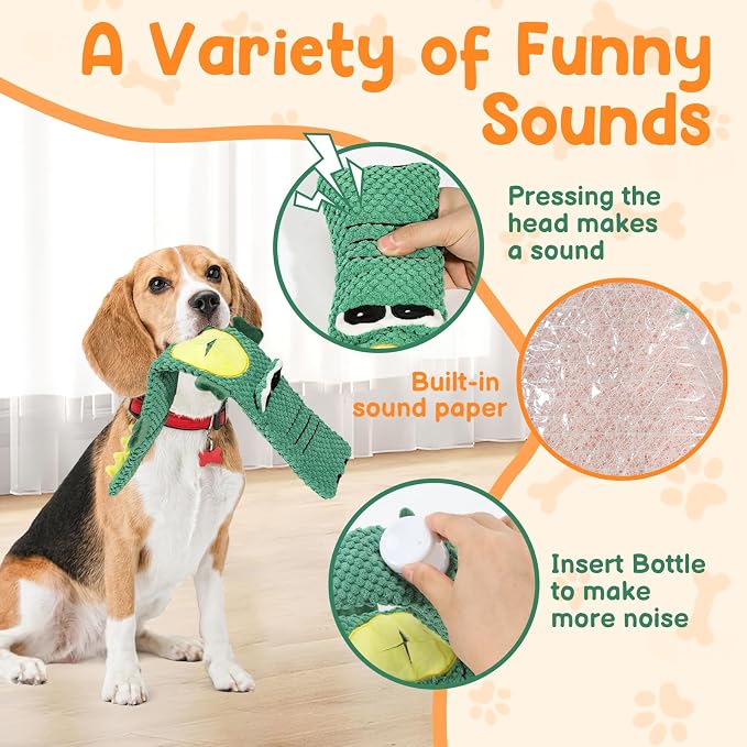 2-Pack Aggressive Chewer Toy, Squeaker & Puzzle, No Stuffing - Image 7