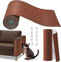 Cat Scratch Couch Furniture Protector,Trimmable Self-Adhesive Cats Claws Scratch Pads, Sisal DIY Climbing Couch Protector for Scratch Post Cat Tree Replacement Indoor(Brown, 78.7"x15.8") by Unknown