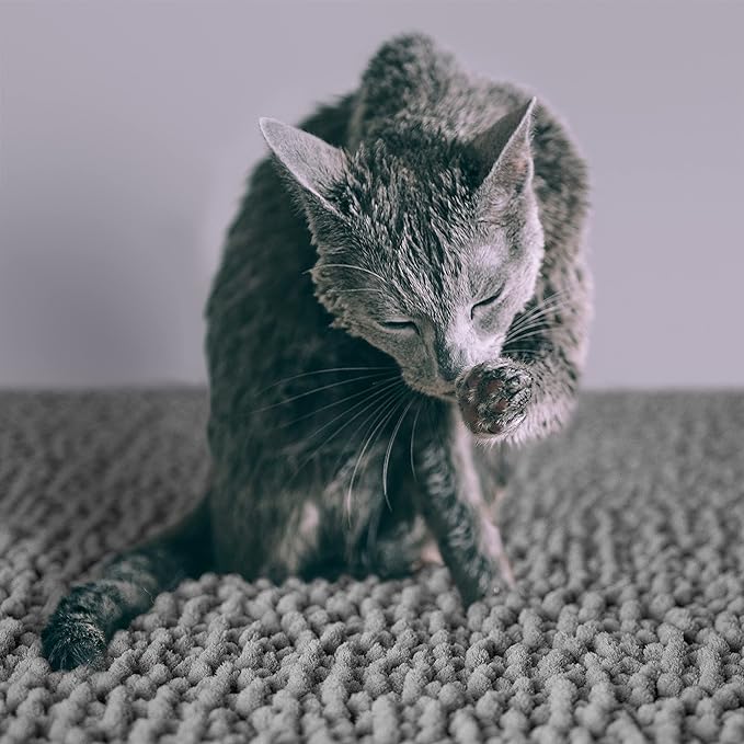 CatGuru Cat Litter Mat, Medium, Extra Large, XXL, Waterproof Litter Box Mat, Non Slip Kitty Litter Mat, Machine Washable Litter Trapping Mat, Soft Litter Tray, Cat Stuff (XXL, Gray/Heavy-Duty) - Image 5