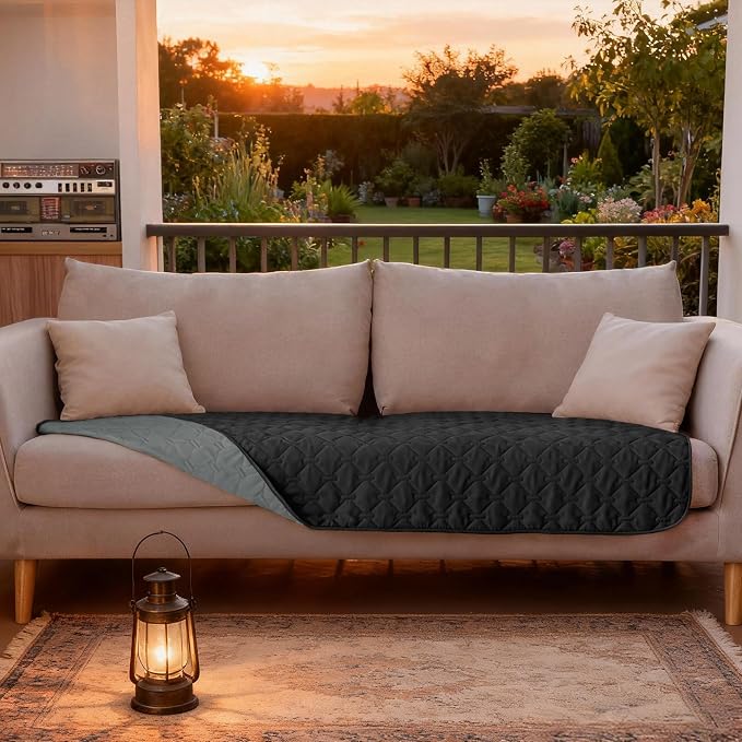 gogobunny Waterproof Blanket, Couch Covers for Dogs, Reversible Protector | 3X Stronger Leakproof, Scratch Proof Durable Furniture Protection, Stain Resistant, Washable, 30x70 Inch Dark/Light Charcoal - Image 3