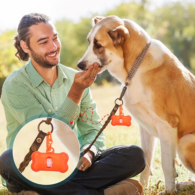 Zhehao 50 Pack Dog Poop Bag Holders for Leashes | Clip-on waste bag holders attach to leashes, belts, or pet gear for walks, travel, parks, homes, and pet businesses - Image 5