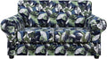hyha Stretch Couch Cover, Sofa Covers for 2 Separate Cushion Couch Washable | Loveseat Cover, Floral Pattern, Printed, 3 Pieces, 2 Seater Furniture Protector with Elastic Bottom for Dogs, Pet Friendly by hyha