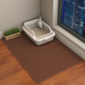 HCY&WLD Cat Litter Mat, Double Layer Cat Litter Box Mat (35x24 Inch, Brown) | Waterproof Urine-Proof Non-Slip Litter Trapping Mat, Soft on Kitty Paws, Scratch-Resistant, Scatter Control, Easy to Clean by HCY%26WLD