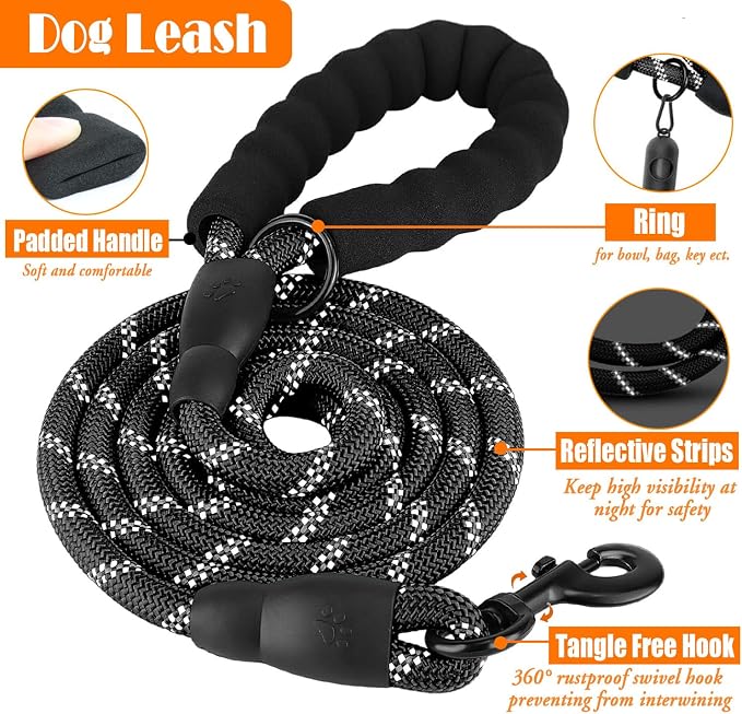 LOBEVE No Pull Dog Harness, Collar & Leash Set with Travel Accessories | Includes Dog Seat Belt, Collapsible Bowls & Poop Bag Dispenser. Ideal for Training, Walking, Hiking. Fits Small to Large Dogs - Image 5