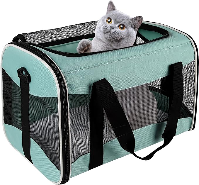 Cat Dog Carriers Soft-Sided Pet Carrier Large Cats for Medium Big Cat Small Dog Puppy up to 16lbs TSA Airline Approved Animal Collapsible Cat Carrier Carriers Travel Carrier Cat Bag (17x11x11) - Image 8