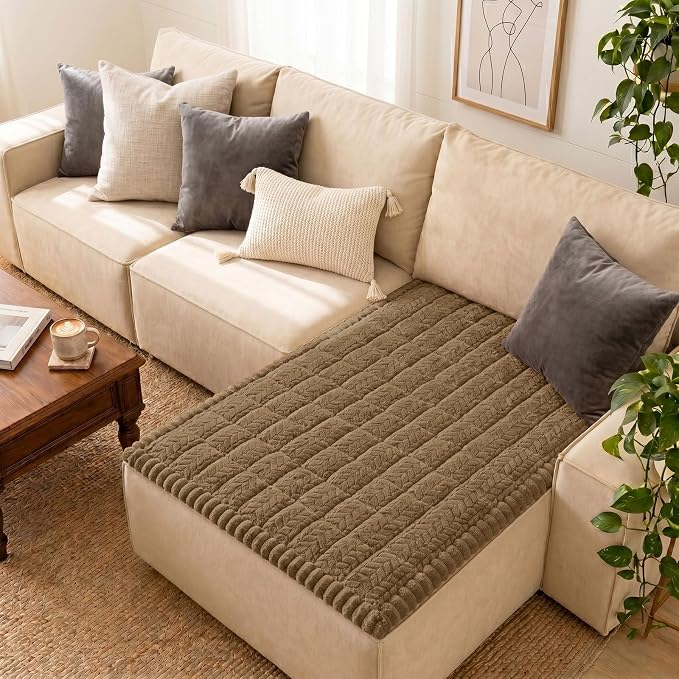 Smiry Couch Cover for Dogs, Non Slip Fuzzy Pet Sofa Covers Washable | Sofa Slipcovers for Sectional Couch, Soft Thick Furniture Protector for Cats Dogs, Against Fur, Dirt, Scratch (43"x63") by Smiry