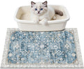 Cat Litter Mat Litter Trapping Mat, 24"x15" Waterproof Urine Proof Litter Box Mat Catcher Mat Non-Slip Washable for Kitty Kitten, Blue by Unknown