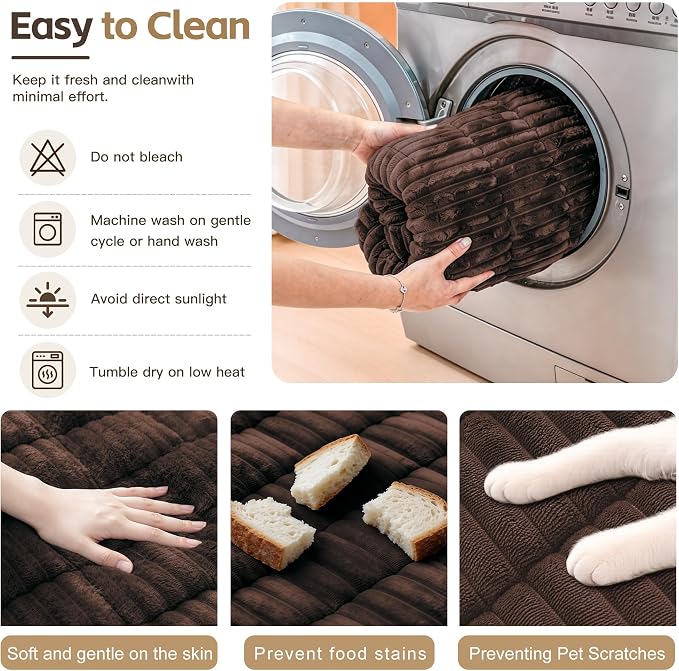 BIETYONE Couch Cover for Dogs, Washable Non Slip Sofa Protector for Pets | Washable, Non Slip, Soft Fabric, Pet Friendly, Protects Against Pet Fur, Dirt & Messes, Sofa Furniture Protector - Image 7