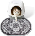 Cat Litter Mat, 24"x15" High Density PVC Litter Rug Trapping Mat, Non-Slip, Waterproof & Urine-Proof Kitty Litters Catcher Mats, Keep Floor Clean, Soft on Kitten Paws, Cat Essentials Black by Yigerlee