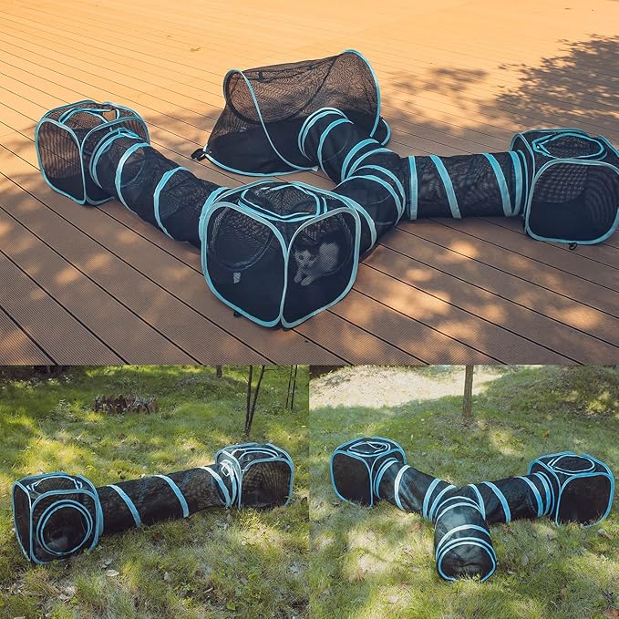 INTURN Cat Furniture Tent for Indoor and Outdoor Playpen Portable Cat Tunnels, Outdoor Kennel (Play Kennel) - Image 6