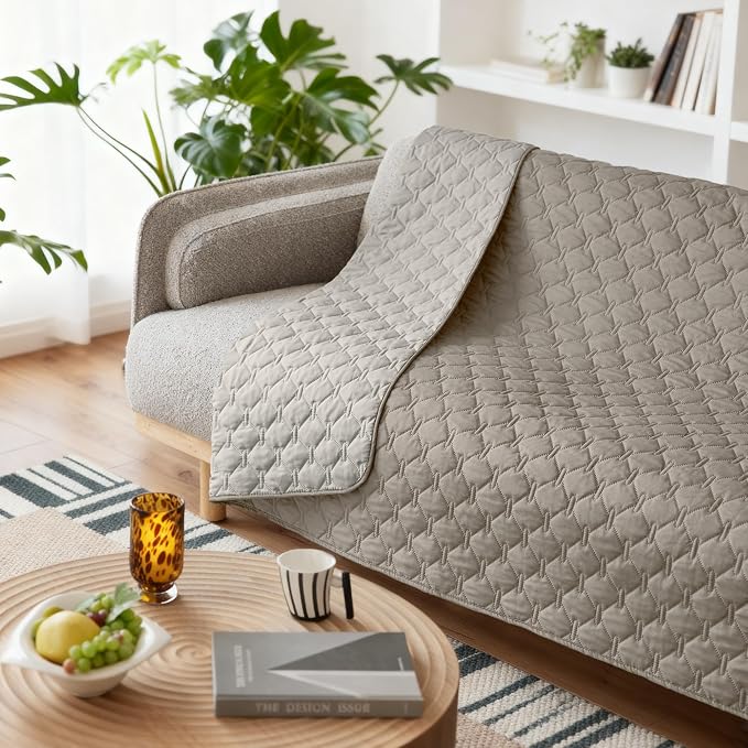 gogobunny 100% Double Sided Waterproof Dog Blanket Soft Pet Bed Cover Reversible Protect Furniture Couch Sofa Car for Puppy Large Dog Cat (Dark Stone/Light Stone, 68x82 Inch (Pack of 1)) - Image 6