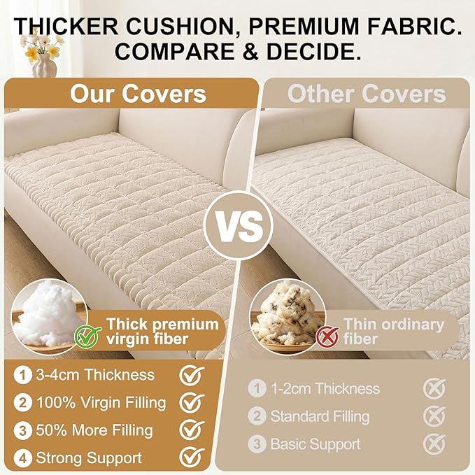 Smiry Couch Cover for Dogs, Non Slip Fuzzy Pet Sofa Covers Washable | Sofa Slipcovers for 2-3 Cushion Couch, Soft Thick Furniture Protector for Cats Dogs, Against Fur, Dirt, Scratch (27.6"x59") - Image 4