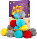 CHIWAVA 24PCS 1.8" Catnip Furry Cat Toys Ball Soft Pom Pom Balls Kitten Toy | Assorted Color Chasing Quiet Play, Lightweight Interactive Fetch Balls, Great for Indoor Kitten Activity Daily Plays by Chiwava