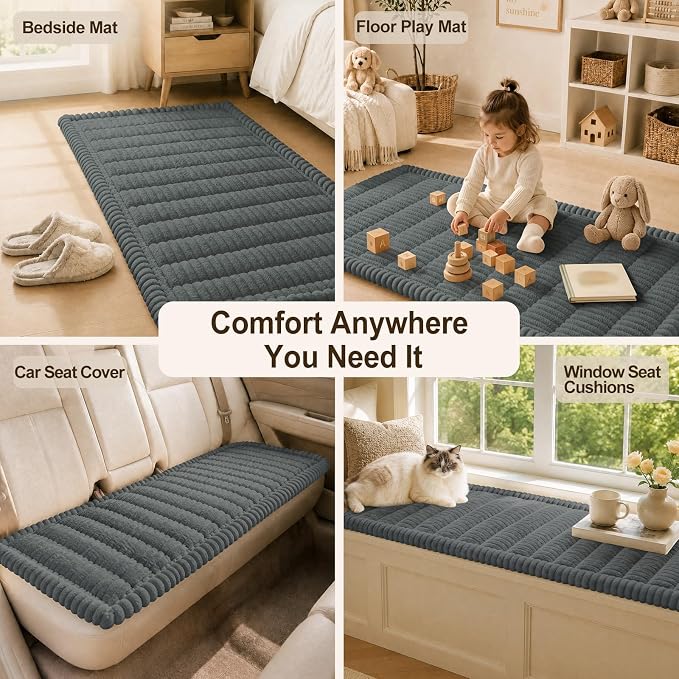 decorUhome Couch Cover for Dogs, Non Slip Fuzzy Thick Pet Sofa Protector | Pet Friendly, Soft Plush Fabric, Machine Washable, Fits Armrests, Single Seats & Backrest Cushions, Dark Grey, 27.6" x 27.6" - Image 9