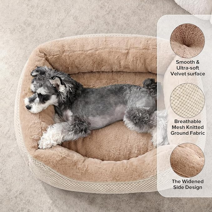 Dog Bed Medium Size, Orthopedic Warming Soft Calming Sleeping Durable with Anti-Slip Bottom - Image 2