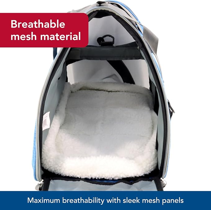 Coastal Pet - Bergan - Comfort Carrier - Heather Bermuda (19 x 10 x 13 Inches) - Image 4