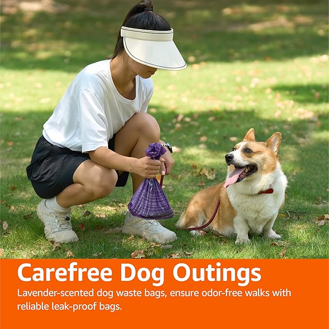 Amazon Basics Premium Lavender Scented Standard Dog Waste Bags, 900 bags,15 Count (Pack of 60) - Image 5