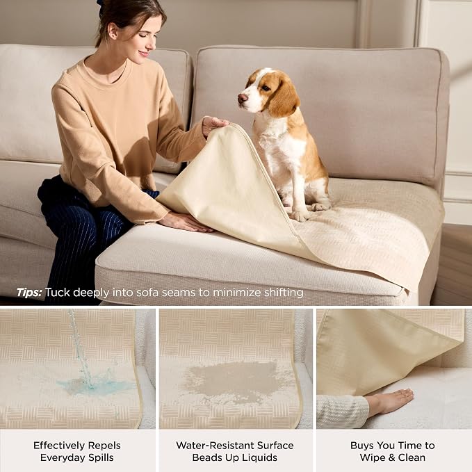 Bedsure Waterproof Bed Cover for Bed and Dogs Quick Drying, 68x82IN | Waterproof Blanket Washable for Large Dogs Couch Sofa Twin Bed Cozy, Lightweight Furniture Protector for Pet Cat, Ash Grey - Image 2