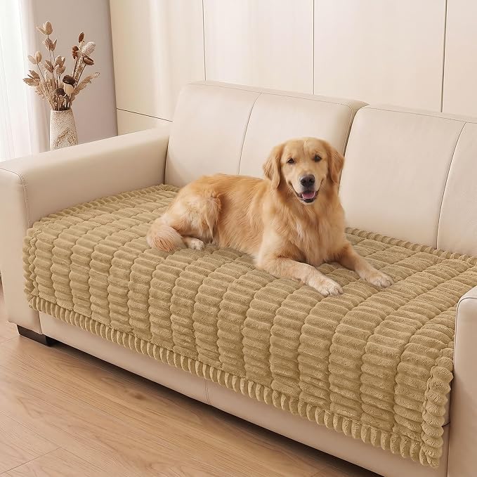 Smiry Couch Cover for Dogs, Non Slip Washable Sofa Protector for Pets | Soft Furniture Cover for Leather & Fabric Couches, Cozy Protect Against Fur, Dirt & Messes, Pet Friendly, 43"x63" by Smiry