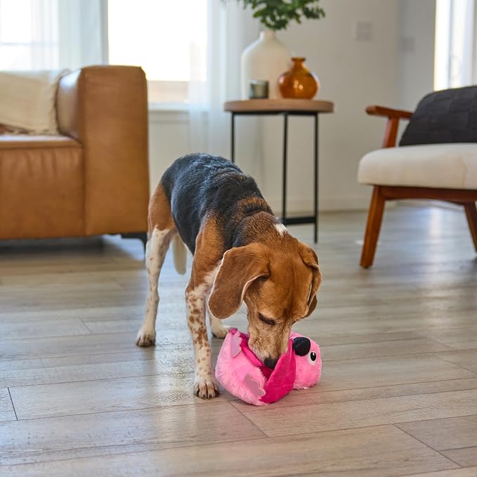 Outward Hound by Nina Ottosson Hide-Ablez Plush Dog Puzzle with Treat Ball, Flamingo, Pink - Image 7