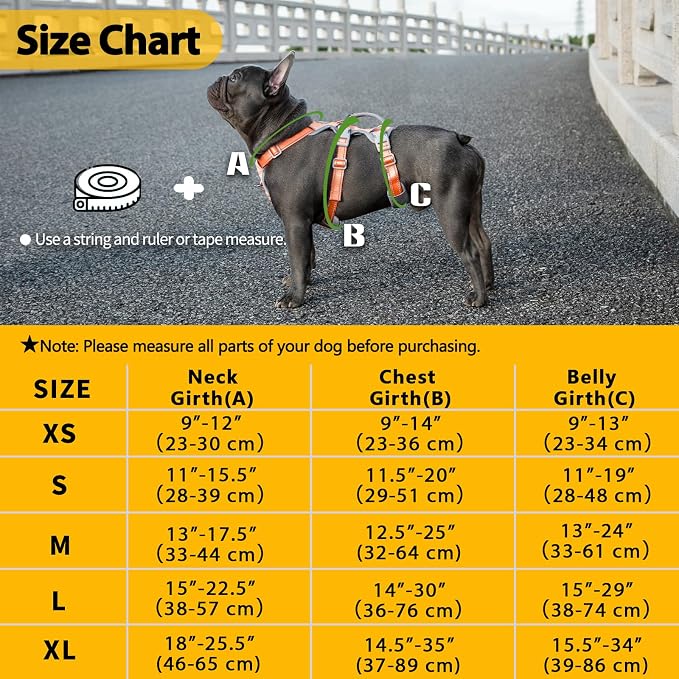 Escape Proof Dog Harness, Escape Artist Harness, Fully Reflective Harness with Padded Handle, Breathable, Durable, Adjustable Vest for Small Dogs Walking, Training, and Running Gear (Orange,S) - Image 6