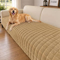 Smiry Velvet Couch Cover for Dogs, Non Slip Soft Sofa Protector for Pets | Washable Sofa Cover for Cats, Cozy Furniture Protector Against Pet Hair, Scratches, Fits Sectional Sofa(Camel, 36"x82.7") by Smiry