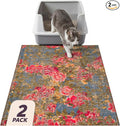 Lovewag Cat Litter Mat, Litter Box Mat, Heirloom Rose, 36x48, 2 Pack | Washable litter mat cover, kitty litter mat & cat mat for litter box, litter trapping mat, prevents tracking, multi-cat by Lovewag