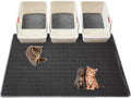 Cat Litter Mats-Extra Large 47''x36'' Litter Trapping Mat for Cat-XXL Litter box Matt for Floor-2 Layer Catcher Rug for Pet kitty Litterbox-Waterproof Urine Proof,Non-Slip by USHARP
