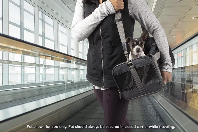 Sherpa Original Deluxe Travel Pet Carrier, Airline Approved & Guaranteed On Board - Charcoal Gray, Small - Image 5