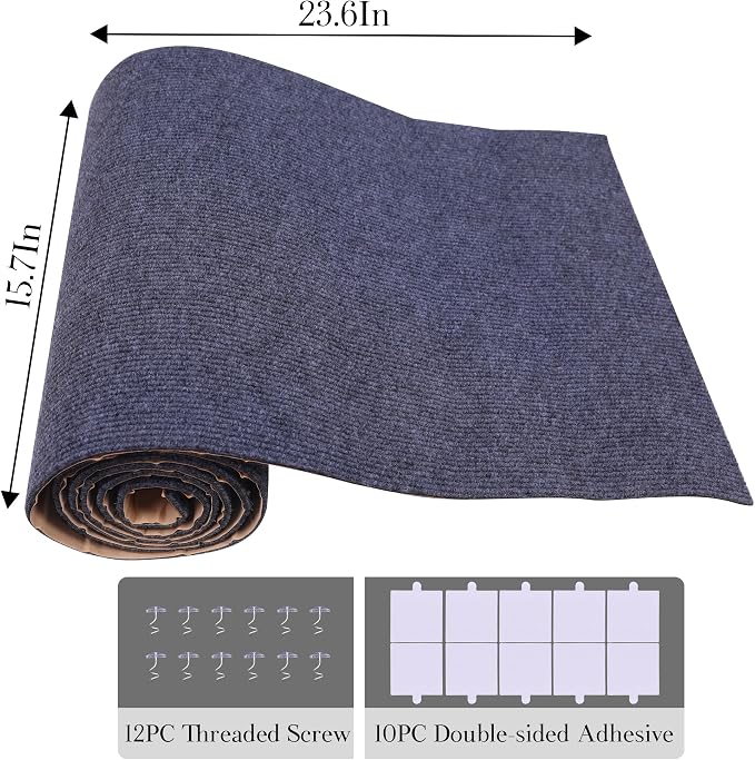 15.7'' x 23.6'' Cat Scratch Furniture Protector Cat Wall Scratcher Mat AdhesiveTrimmable Cloth Couch Anti-Scratch Cover DIY Climb Couch Protector from Claws, Replacement Pads，Grey - Image 7