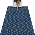 Cat Litter Mat, 40"x25" Jumbo Foam Litter Box Mat | Extra Large Coverage, Soft on Paws, Trimmable Design, BPA-Free Foam, Leak-Proof, Machine Washable, Navy Chevron by Petinstinct