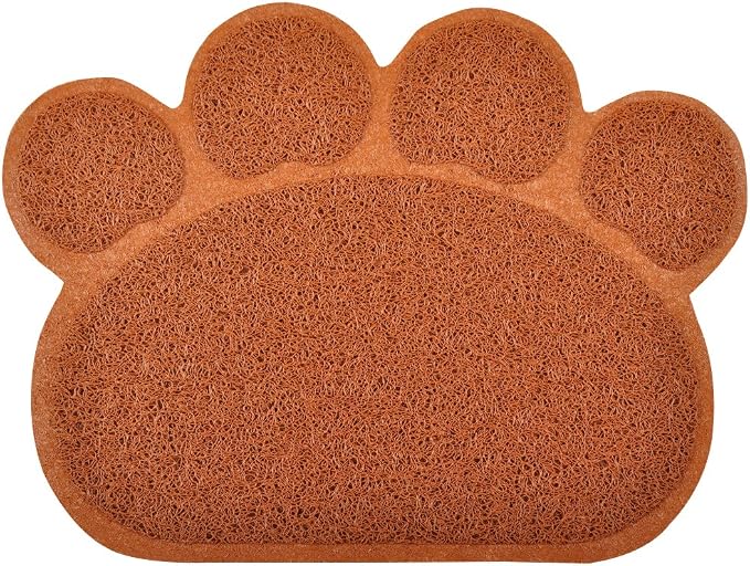 DM Paw-Shaped Cat Litter Box Debris Catcher Mat, 15.75 * 11.75 Inches (Coffee) by DMWirelessCarCharger
