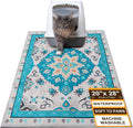 BEAUTYZOO Cat Litter Mat Litter Trapping Mat, 32"x 45" Large Litter Box Mat, Waterproof Kitty Litter Mat, Non-Slip Litter Rug Mats Pads for Floor Scatter Control, Soft on Paws & Easy to Clean, Blue by BEAUTYZOO