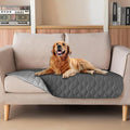 gogobunny 100% Double-Sided Waterproof Dog Bed Cover Pet Blanket Sofa Couch Furniture Protector for Puppy Large Dog Cat, Reversible (32x53 Inch (Pack of 1), Dark Grey/Light Grey) by gogobunny