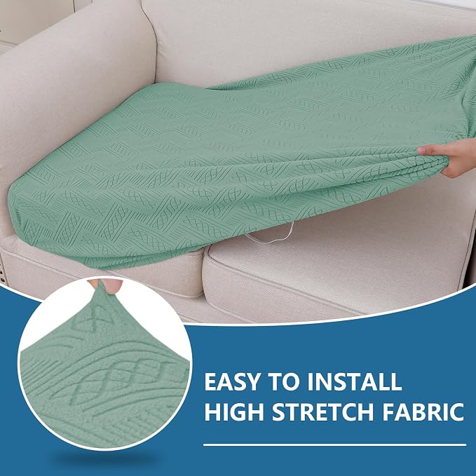 hyha Individual Couch Cushion Covers, Sofa Seat Cushion Covers Washable | Stretch Dog Couch Cover, Elastic Bottom, Anti-Slip Furniture Protector, Ideal For Pets & Kids, Durable Sofa Slipcover, 3 Pcs - Image 5