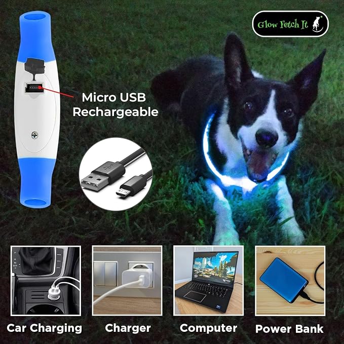 (2 Pack) 360 LED Light Up Dog Collar Rechargeable 3 Modes Pet Safety Lights Necklace for Night Walking TPU Reusable Universal Adjustable Cut to Fit Small, Med, Large (2 Pack Red+Green) - Image 4