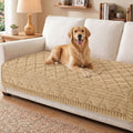 Smiry Couch Cover for Dogs Washable, Non Slip Fuzzy Pet Sofa Protector | Soft Thick Furniture Cover for Sofa, Loveseat and Sectional, Scratch & Pet Hair Resistant (Camel, 35.4" x 70.9") by Smiry