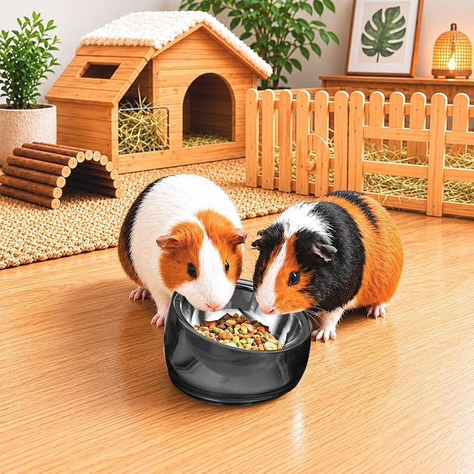 Felli Oblik 15° Tilted Small Animal Bowls for Pet Food & Water 6 oz Stainless Steel Dish Removable, Slanted Metal Plate Feeder for Kitten Puppy Rabbit Bunny Guinchilla Pig (0.75 Cups, Smoky) - Image 7