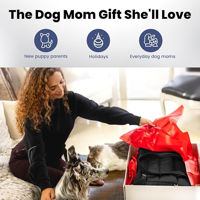 Rubyloo Puffer Dog Travel Bag for Dog Moms, Diaper Bag with Travel Bowls | 2 BPA-Free Collapsible Bowls, 2 Pet Food Containers, 9 Pockets, Everyday Puffer Bag Works With or Without Your Dog, Black - Image 6