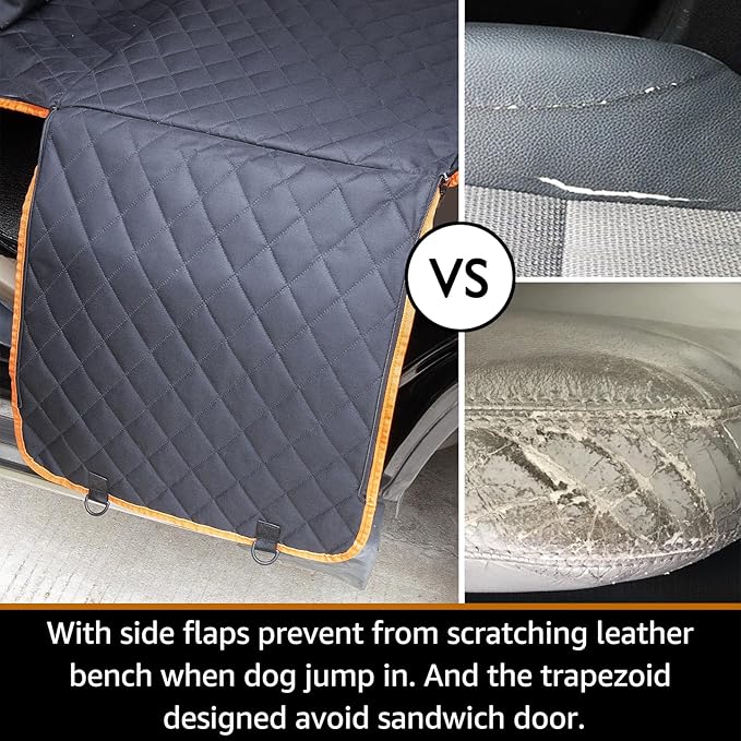 Dog Car Seat Covers 100% Waterproof, Dog Seat Cover with Side Flaps from Scratching, Pet Seat Cover for Back Seat of Car/SUV/Truck Machine Washable… - Image 4